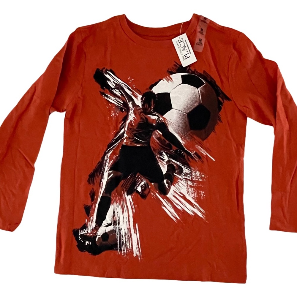 The Children's Place Orange Soccer Player Shirt Boys Size Medium (7-8)